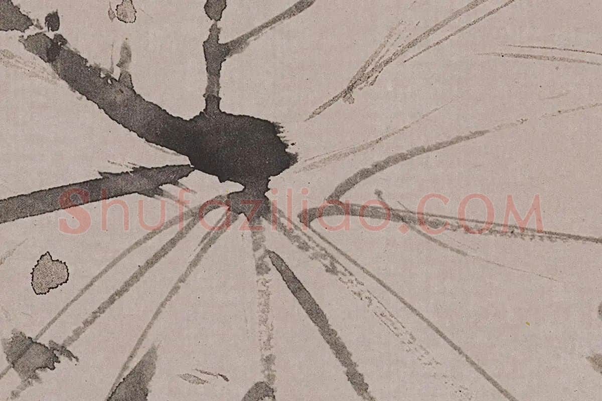 徐渭水墨写意《黄甲图》高清大图局部细节 (1)