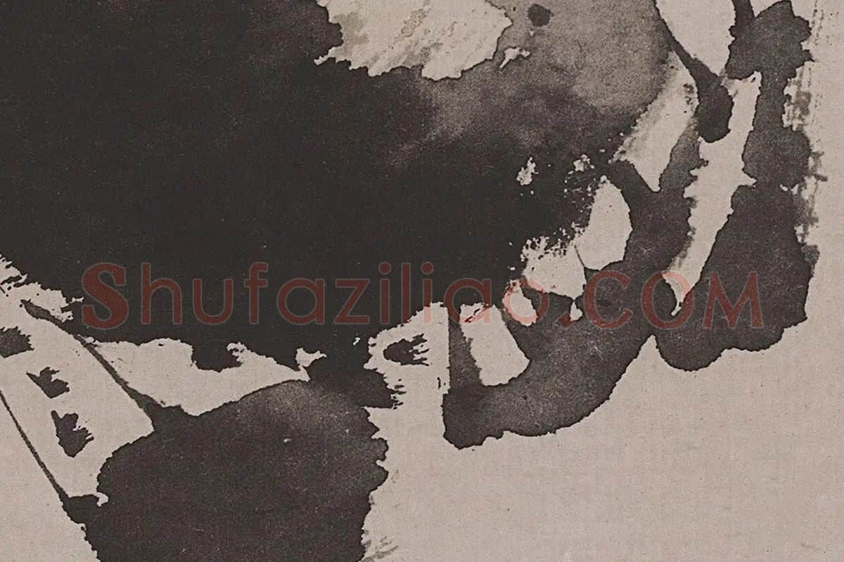 徐渭水墨写意《黄甲图》高清大图局部细节 (4)