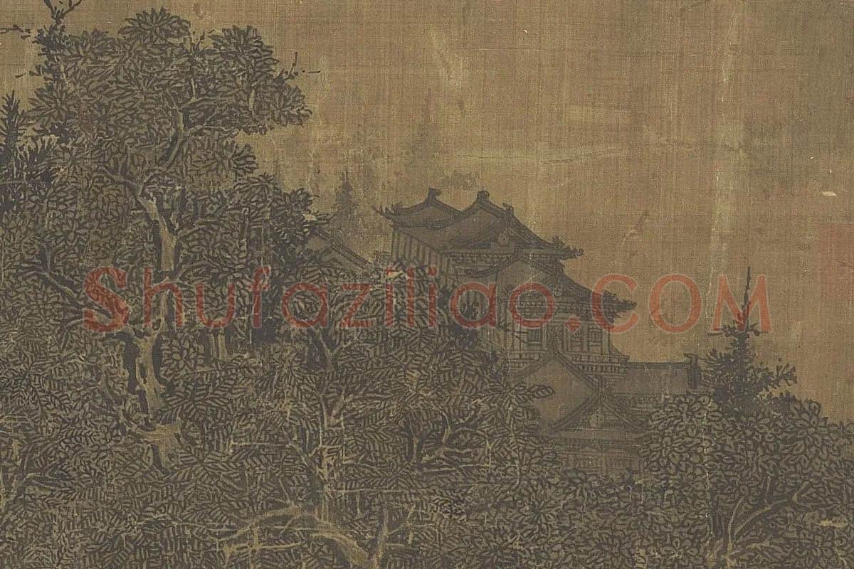 北宋山水画·范宽《溪山行旅图》高清大图局部细节 (3)