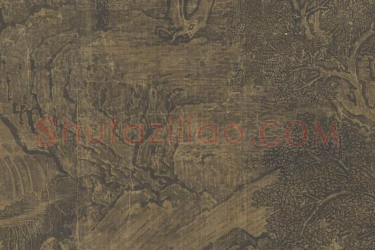 北宋山水画·范宽《溪山行旅图》高清大图局部细节 (4)