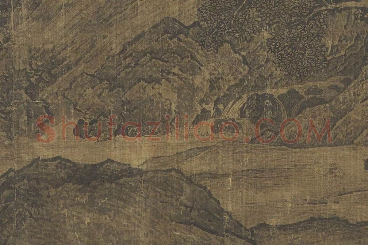 北宋山水画·范宽《溪山行旅图》高清大图局部细节 (5)