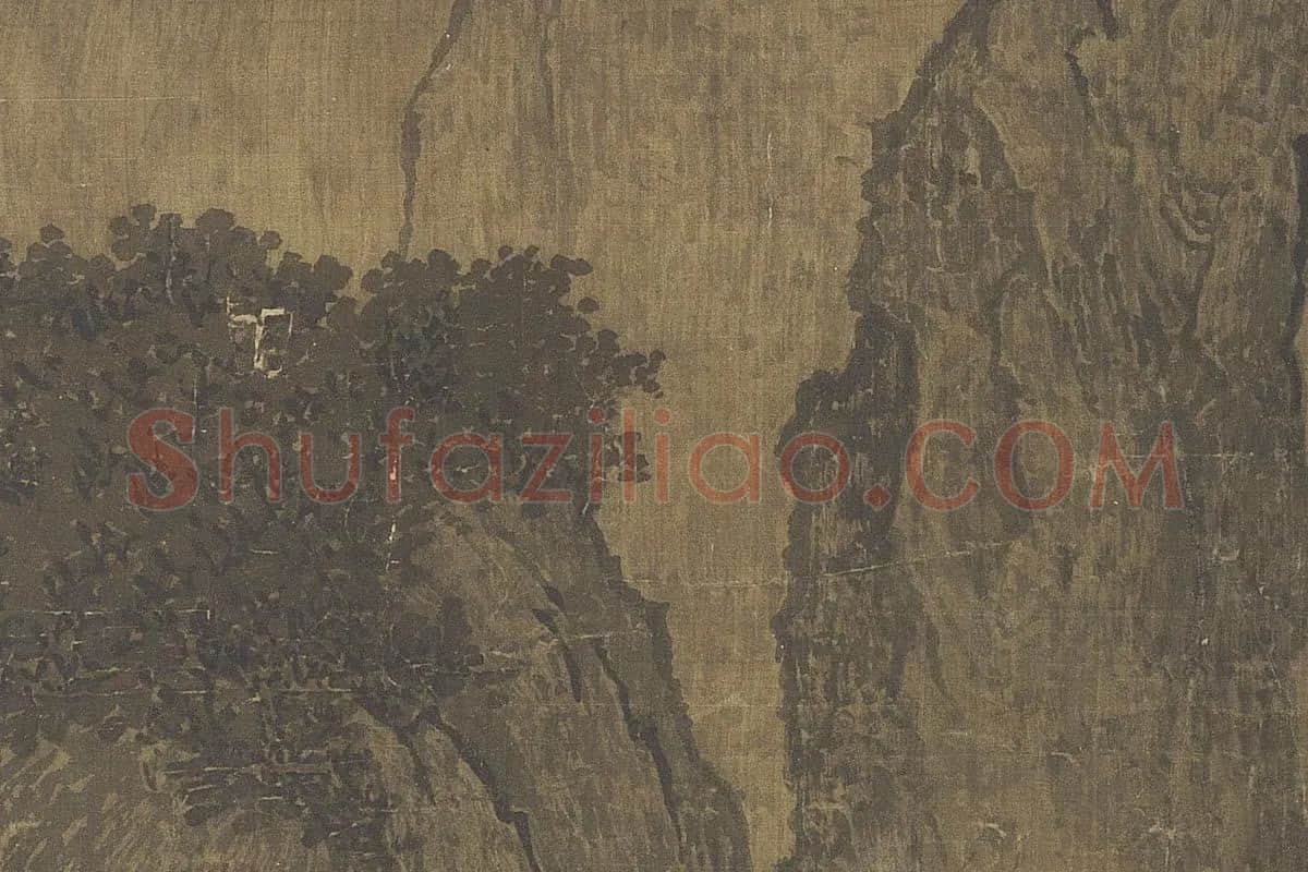 北宋山水画·范宽《溪山行旅图》高清大图局部细节 (18)