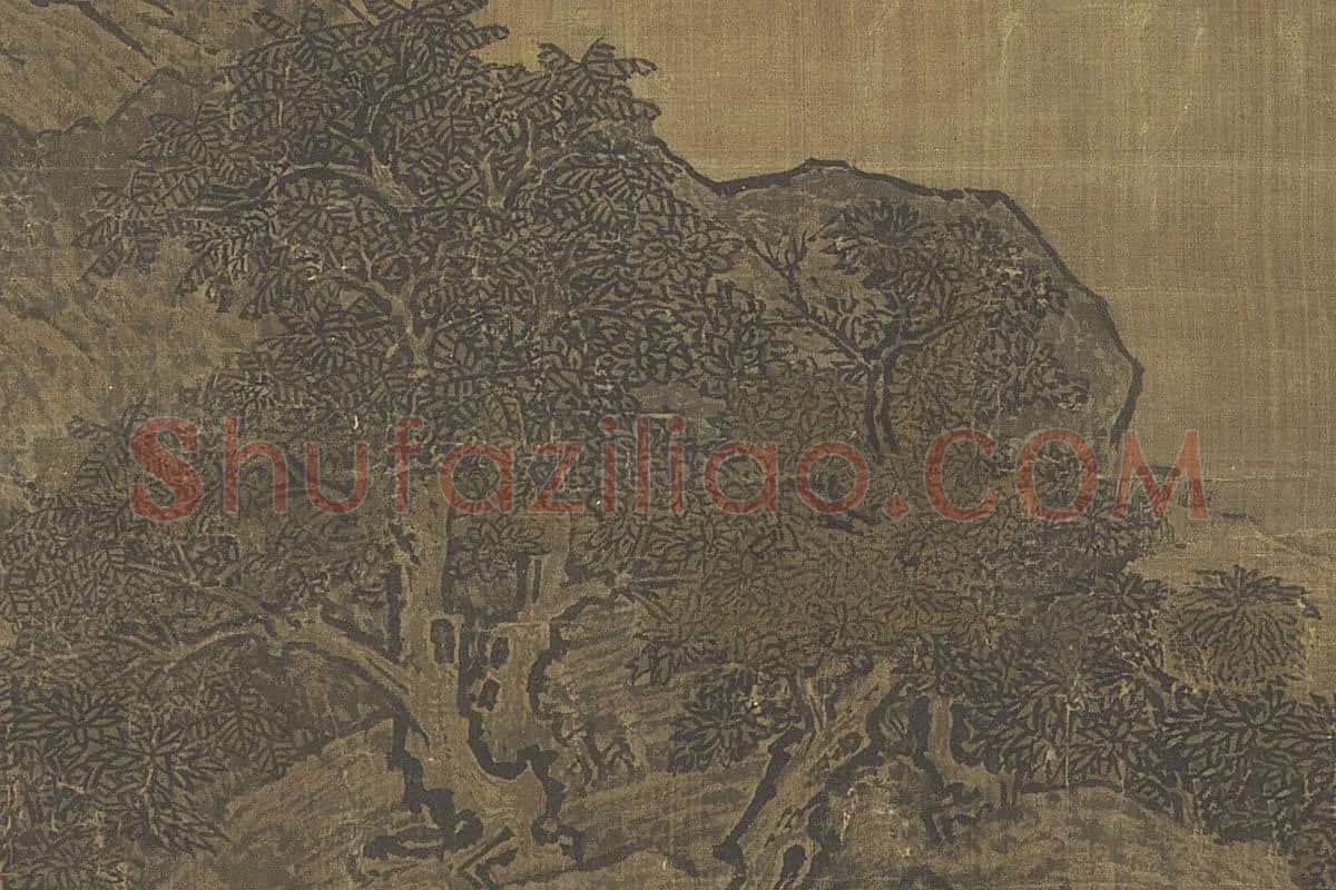 北宋山水画·范宽《溪山行旅图》高清大图局部细节 (20)
