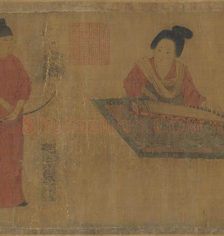 周昉人物画《调婴图》卷_07
