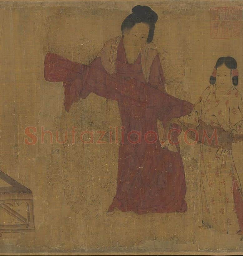 周昉人物画《调婴图》卷_10