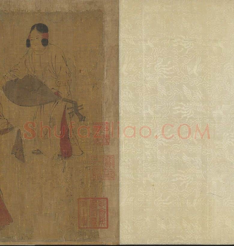 周昉人物画《调婴图》卷_11
