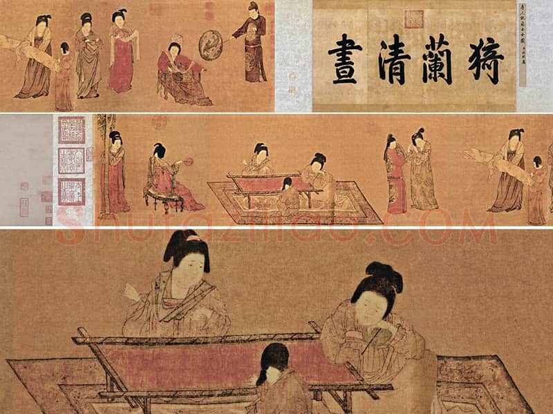 周昉《挥扇仕女图》全卷