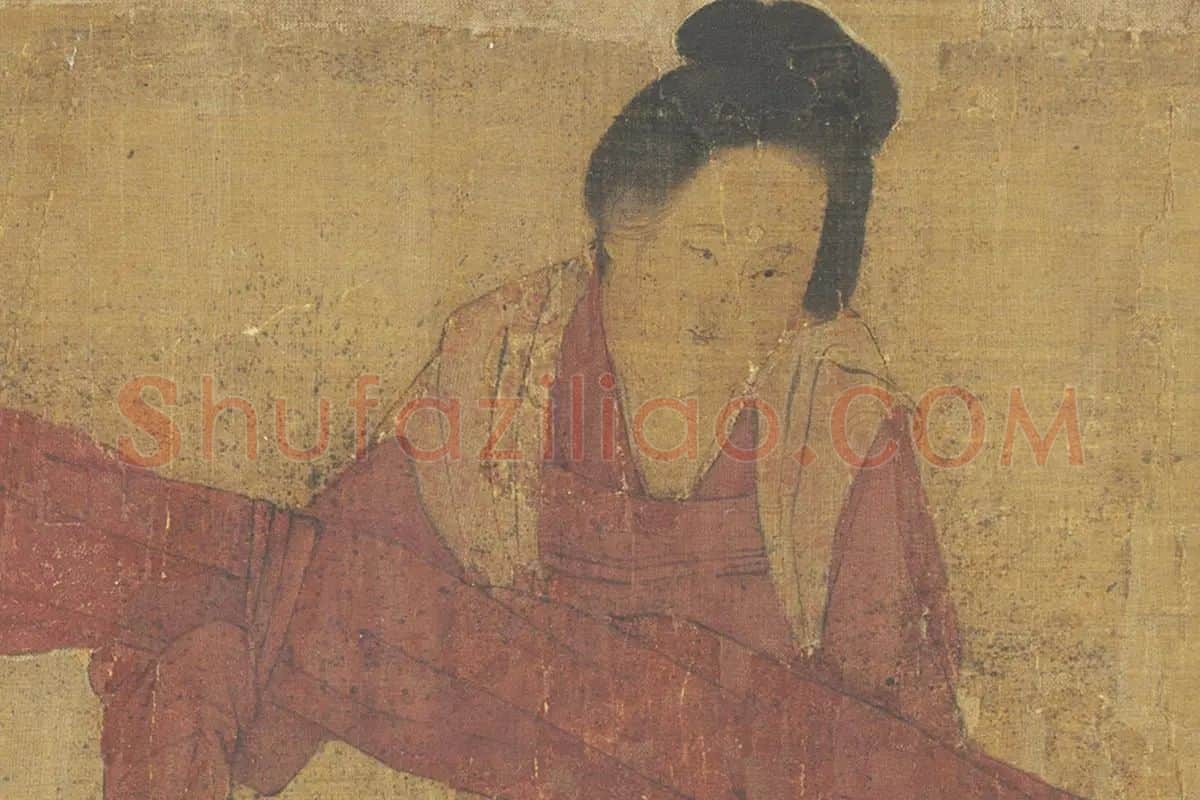 周昉《调婴图卷》 高清大图局部 (2)