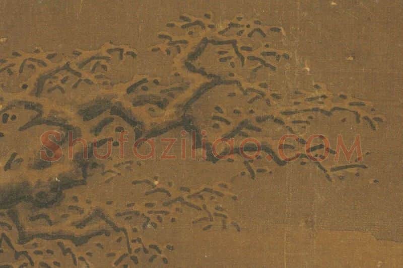 范宽《寒江钓雪图》局部 (3)