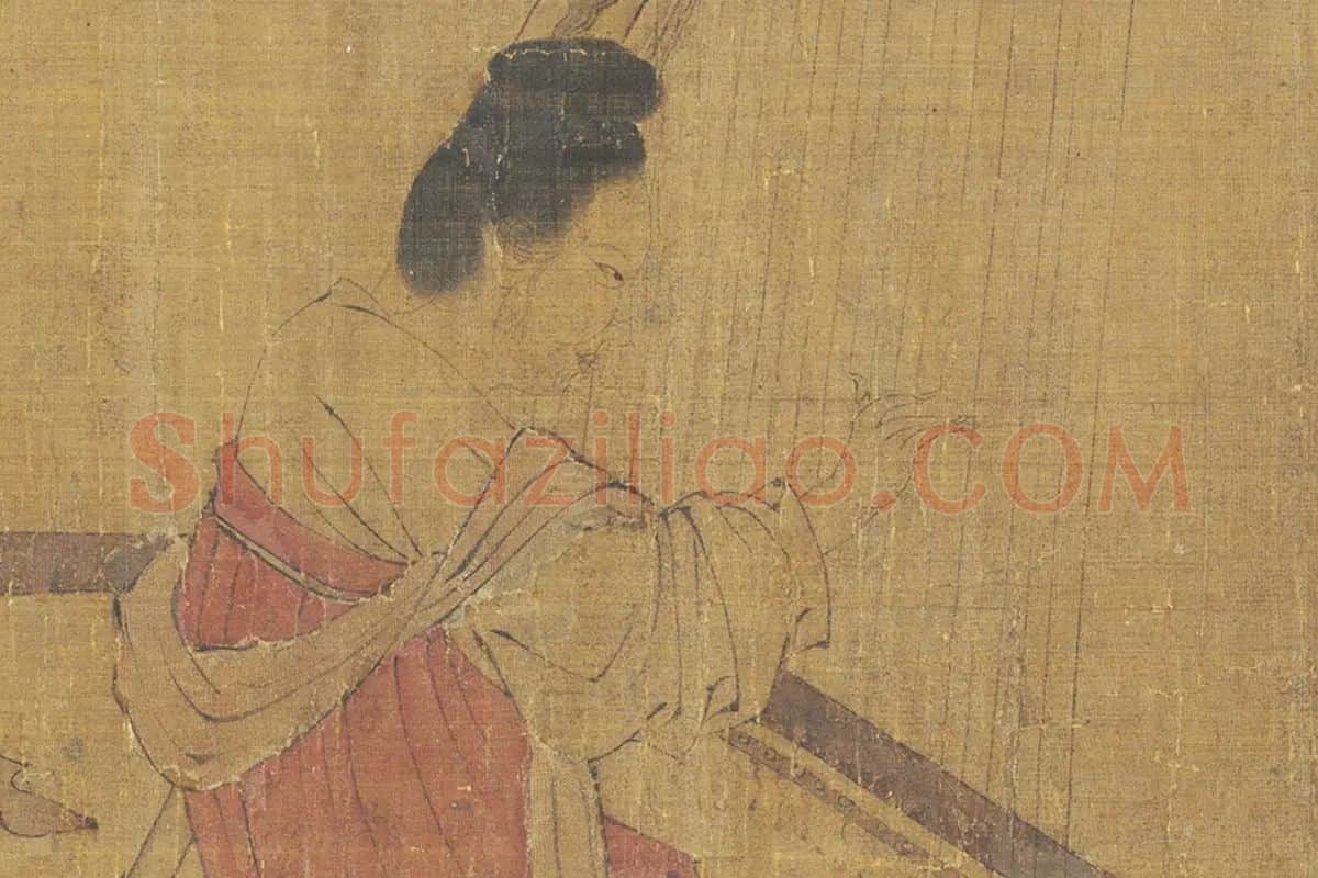周昉《调婴图卷》 高清大图局部 (3)