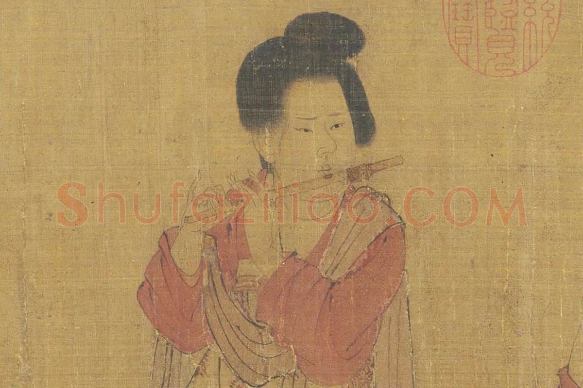 周昉《调婴图卷》 高清大图局部 (4)