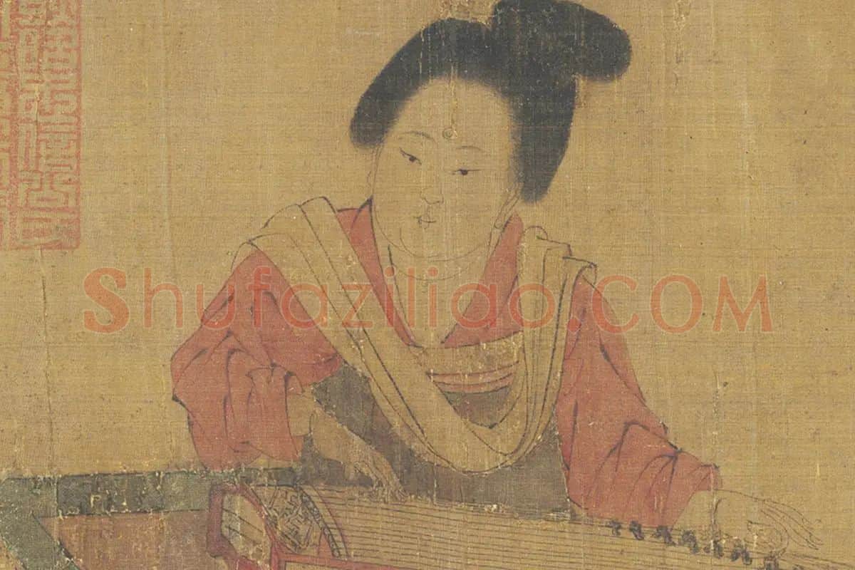 周昉《调婴图卷》 高清大图局部 (7)