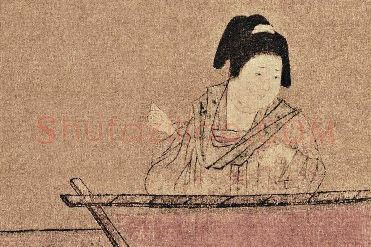 周昉《挥扇仕女图》局部 (7)