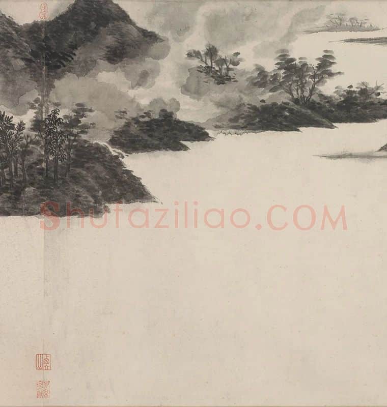 文徵明烟江叠嶂图卷_05