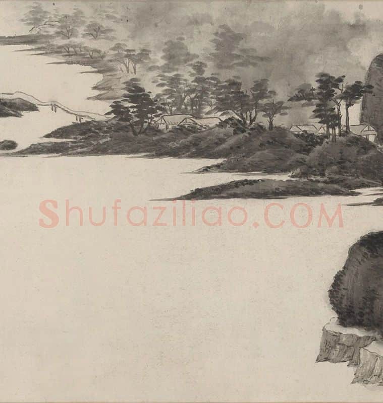 文徵明烟江叠嶂图卷_06