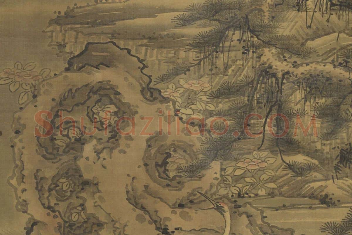 仙山主题山水画《海山图》局部 (4)