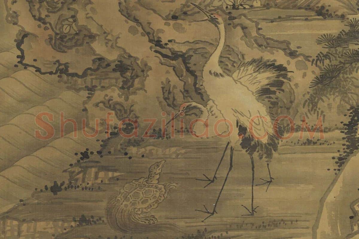 仙山主题山水画《海山图》局部 (5)