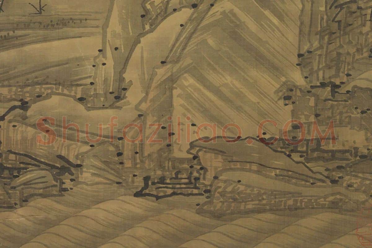 仙山主题山水画《海山图》局部 (6)