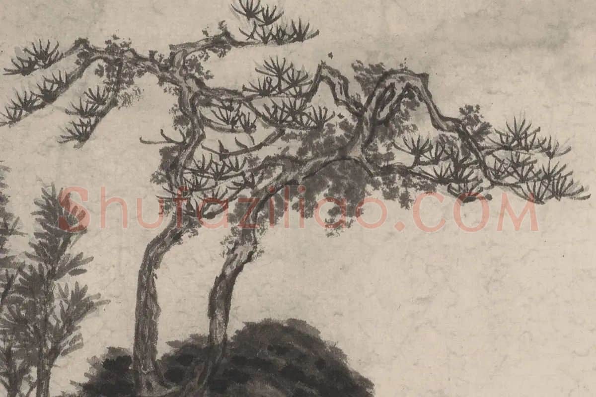 文徵山《烟江叠嶂图》高清大图局部细节 (24)