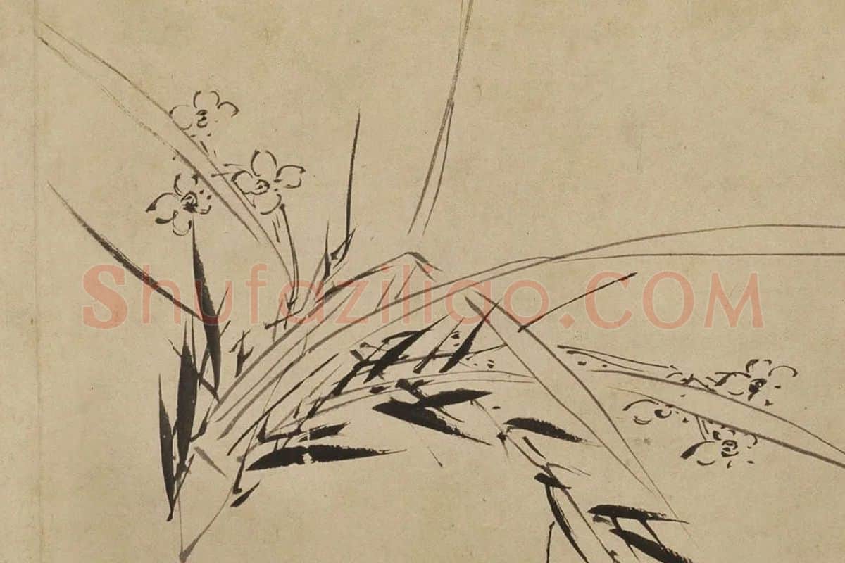 徐渭水墨花卉《墨花九段图》局部 (5)