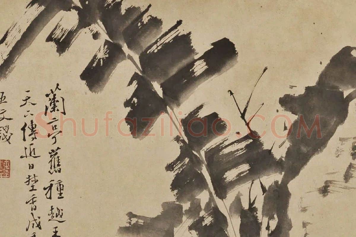 徐渭水墨花卉《墨花九段图》局部 (8)