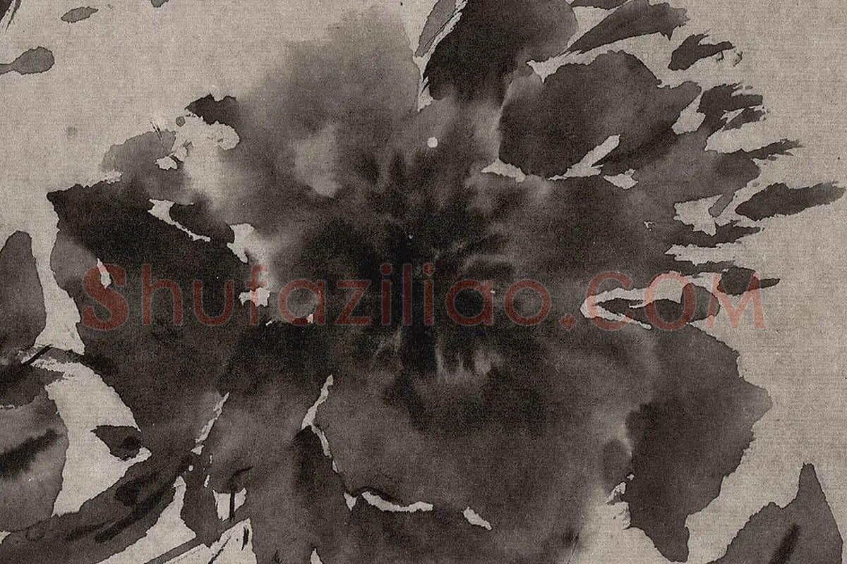 徐渭写意花卉画《杂花图卷》全卷高清大图局部细节 (1)