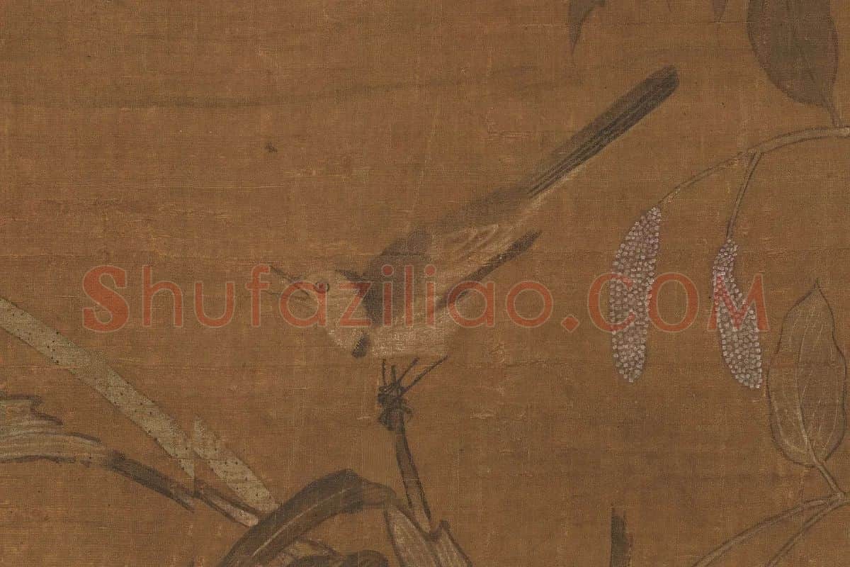 崔白(传)《秋浦蓉宾图》局部 (3)