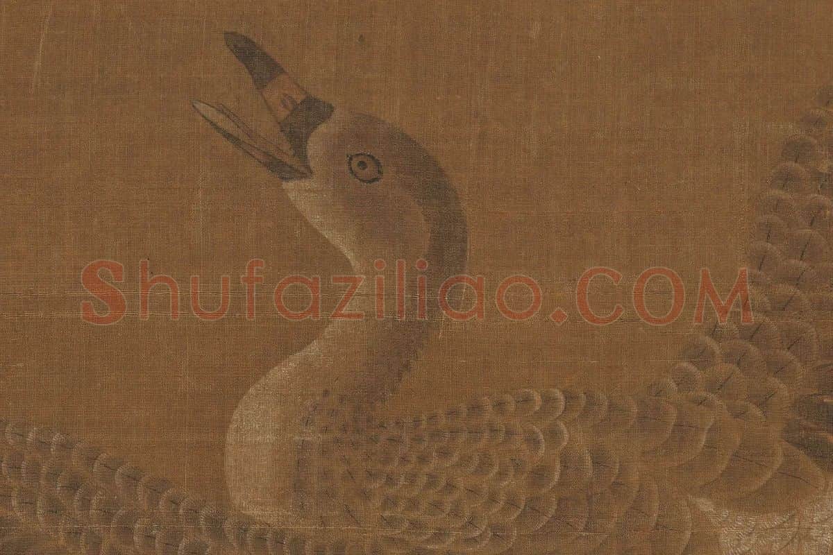 崔白(传)《秋浦蓉宾图》局部 (4)