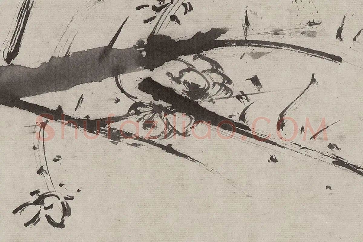 徐渭写意花卉画《杂花图卷》全卷高清大图局部细节 (13)