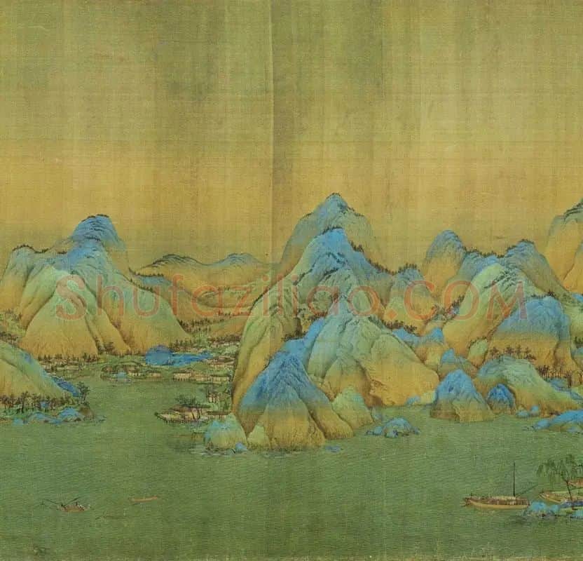 王希孟《千里江山图卷》全卷_14