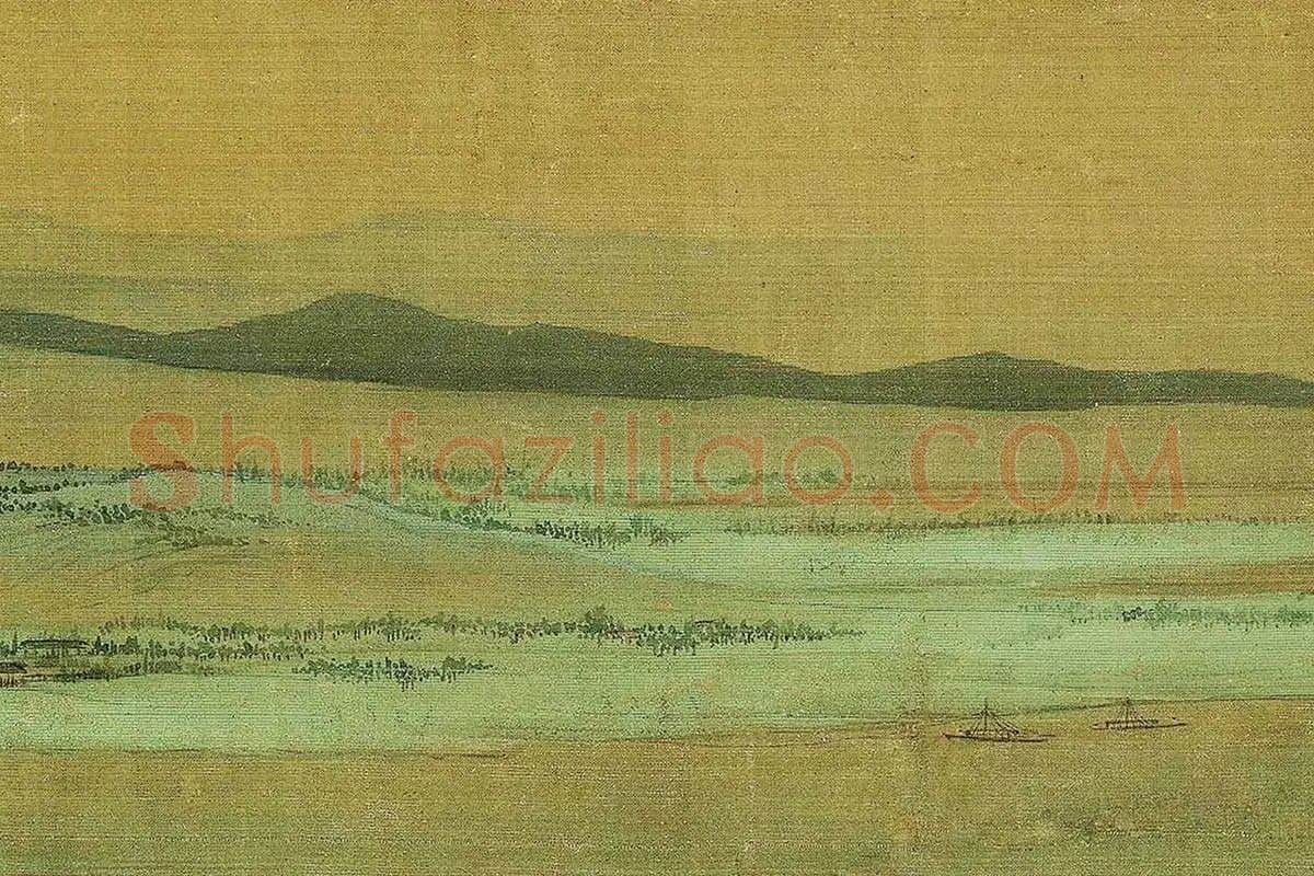 王希孟《千里江山图卷》高清大图局部细节 (7)