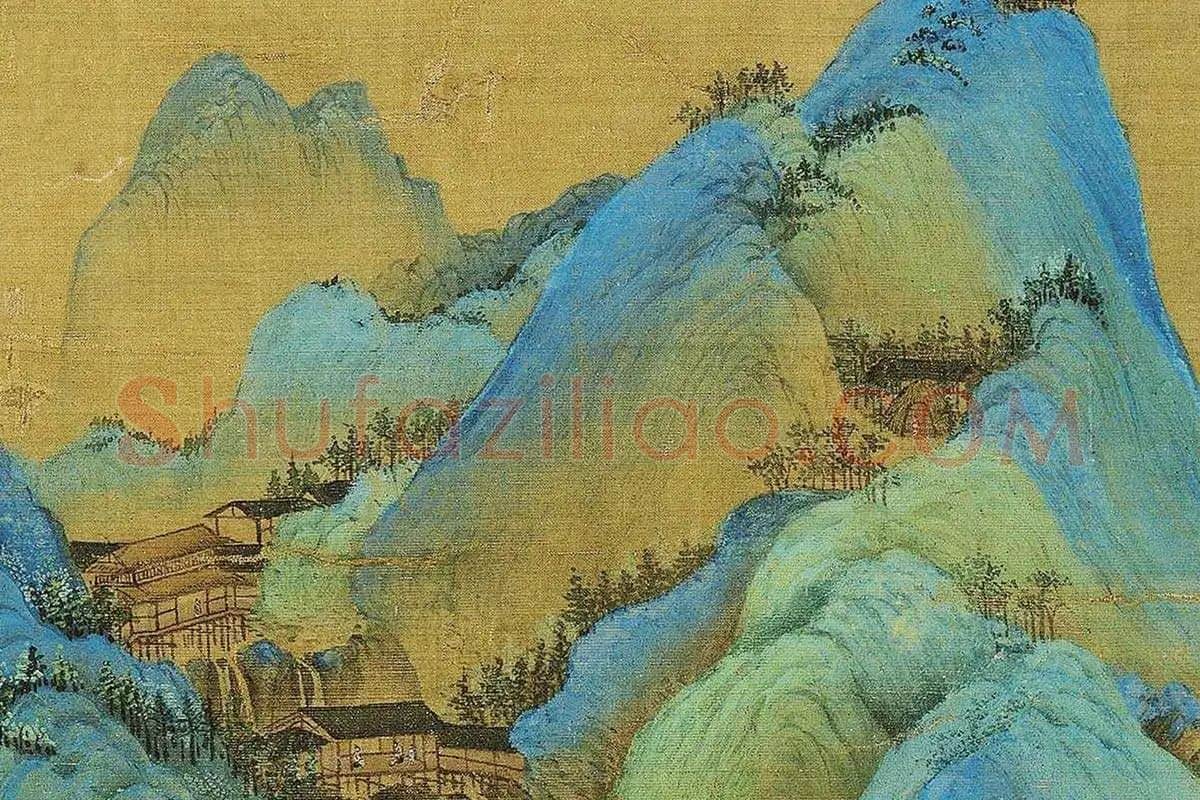 王希孟《千里江山图卷》高清大图局部细节 (8)