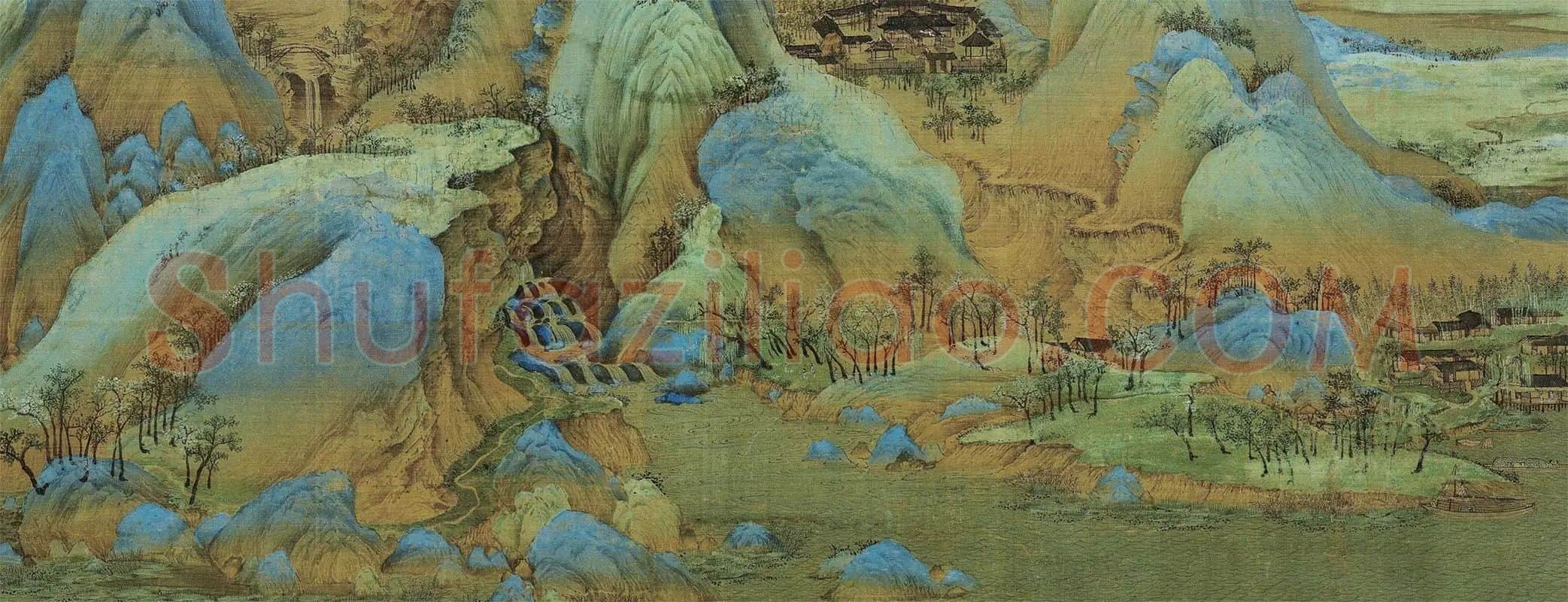 千里江山图卷局部