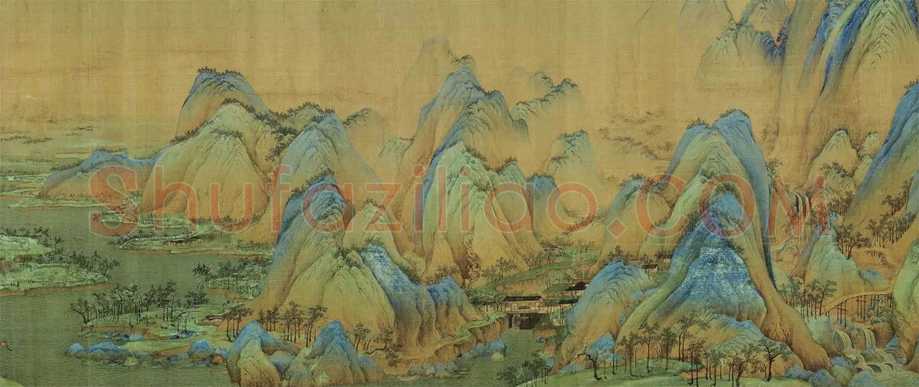 千里江山图卷局部