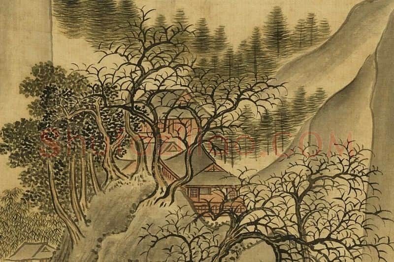 恽寿平《仿郭熙寒山行旅图》局部 (4)