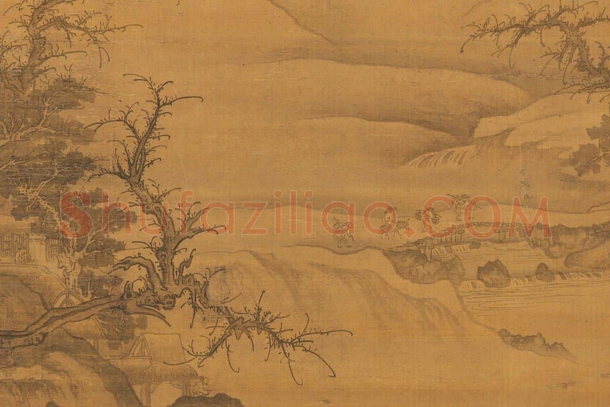 唐棣《仿郭熙秋山行旅图》局部 (5)