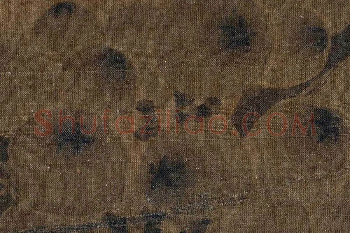 赵佶花鸟画《枇杷山鸟图》局部 (1)