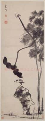朱耷荷石水鸟图轴 | 故宫绘画藏品
