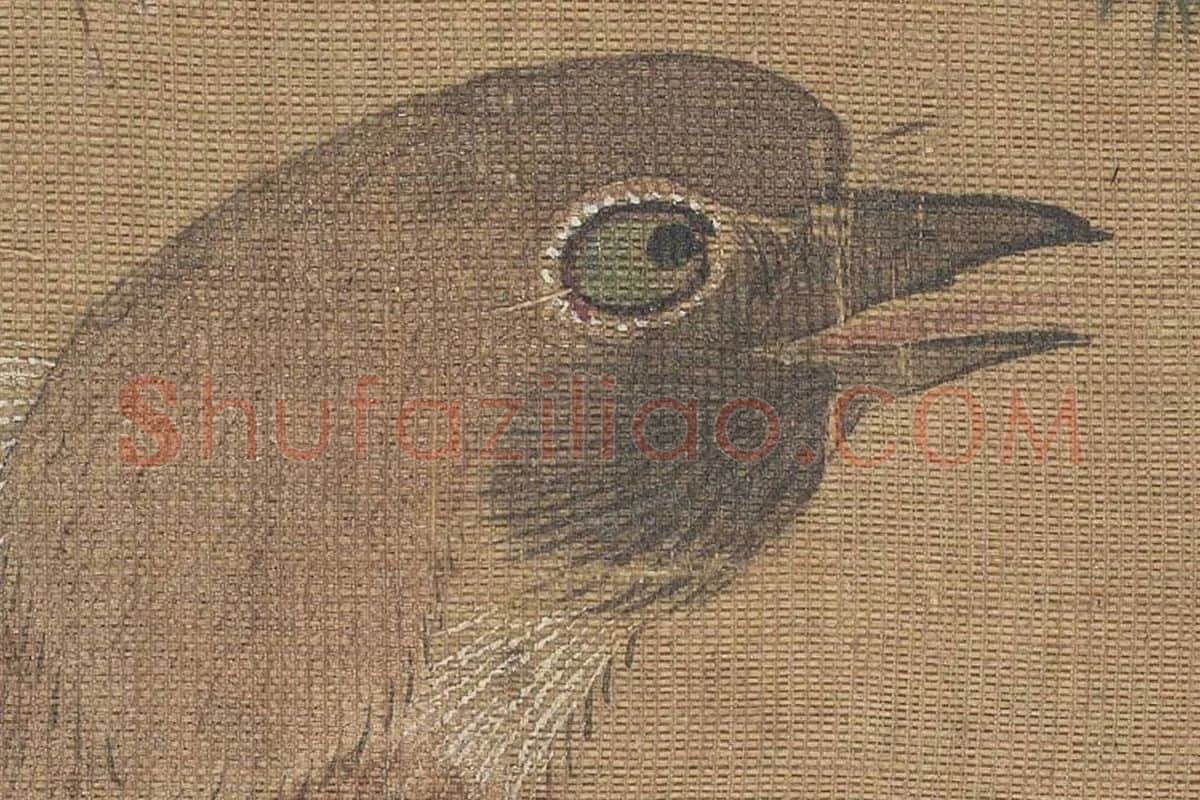 赵佶画花鸟画高清大图局部细节 (1)