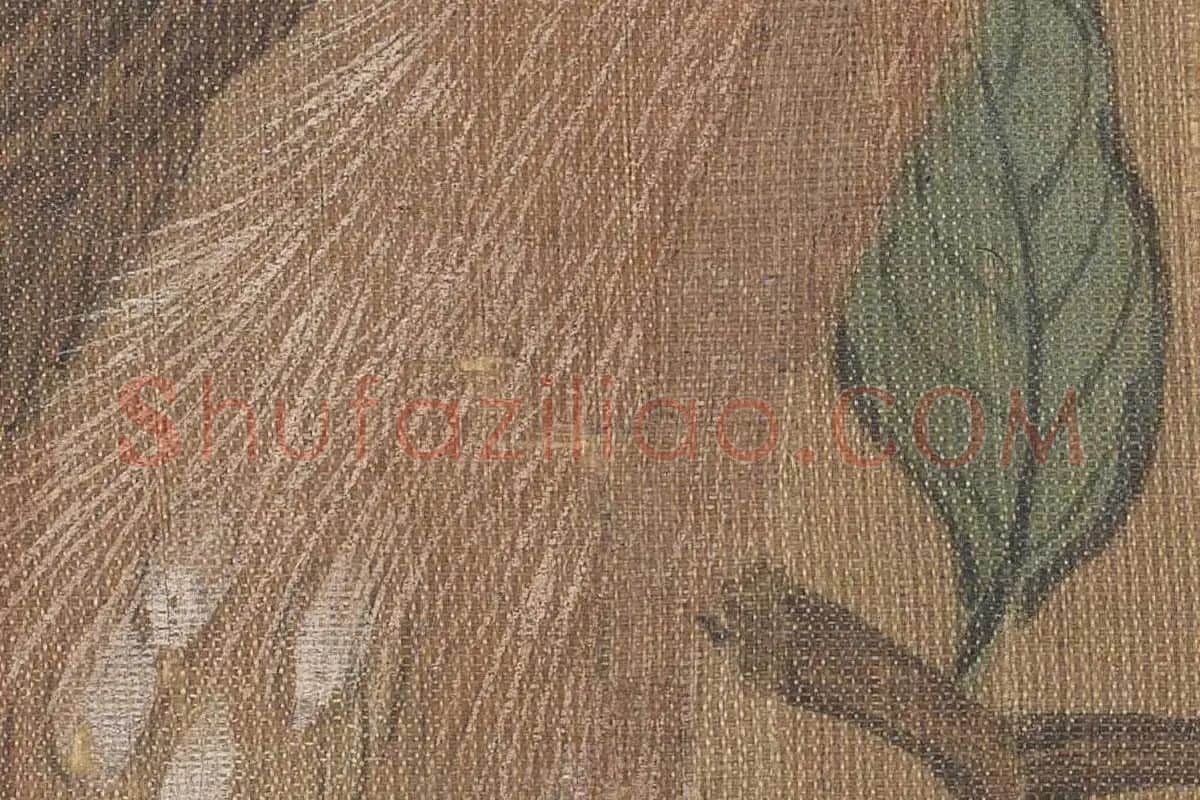 赵佶花鸟画《戴胜图》高清大图局部细节 (4)