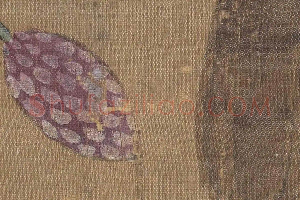 赵佶花鸟画《戴胜图》高清大图局部细节 (7)