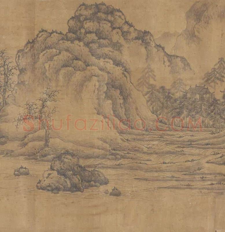 传宋郭熙山水画卷_06