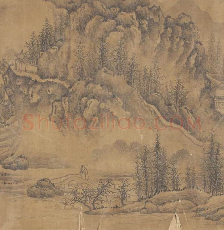 传宋郭熙山水画卷_07