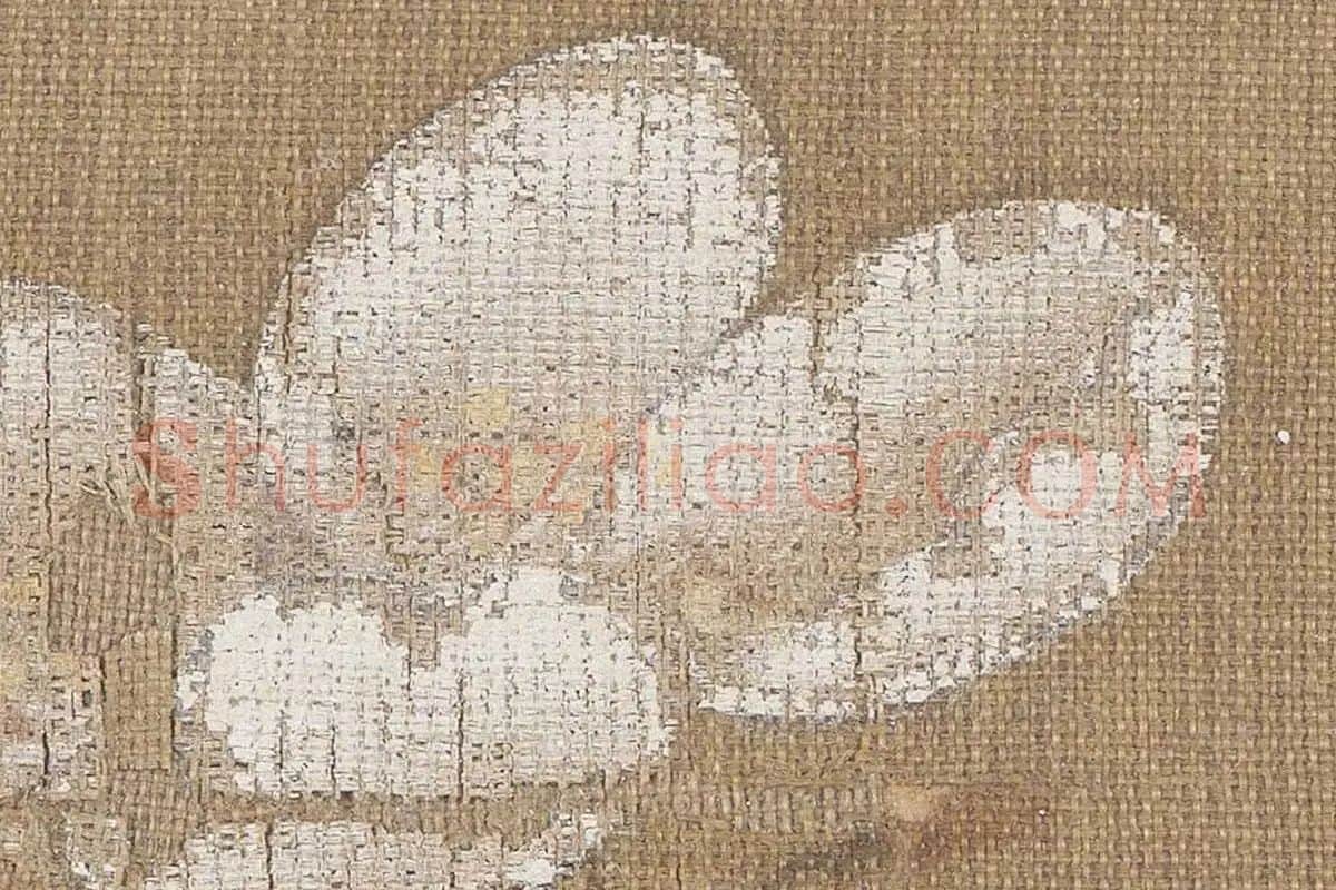 赵佶花鸟画《梅花绣眼图》高清大图局部细节 (4)