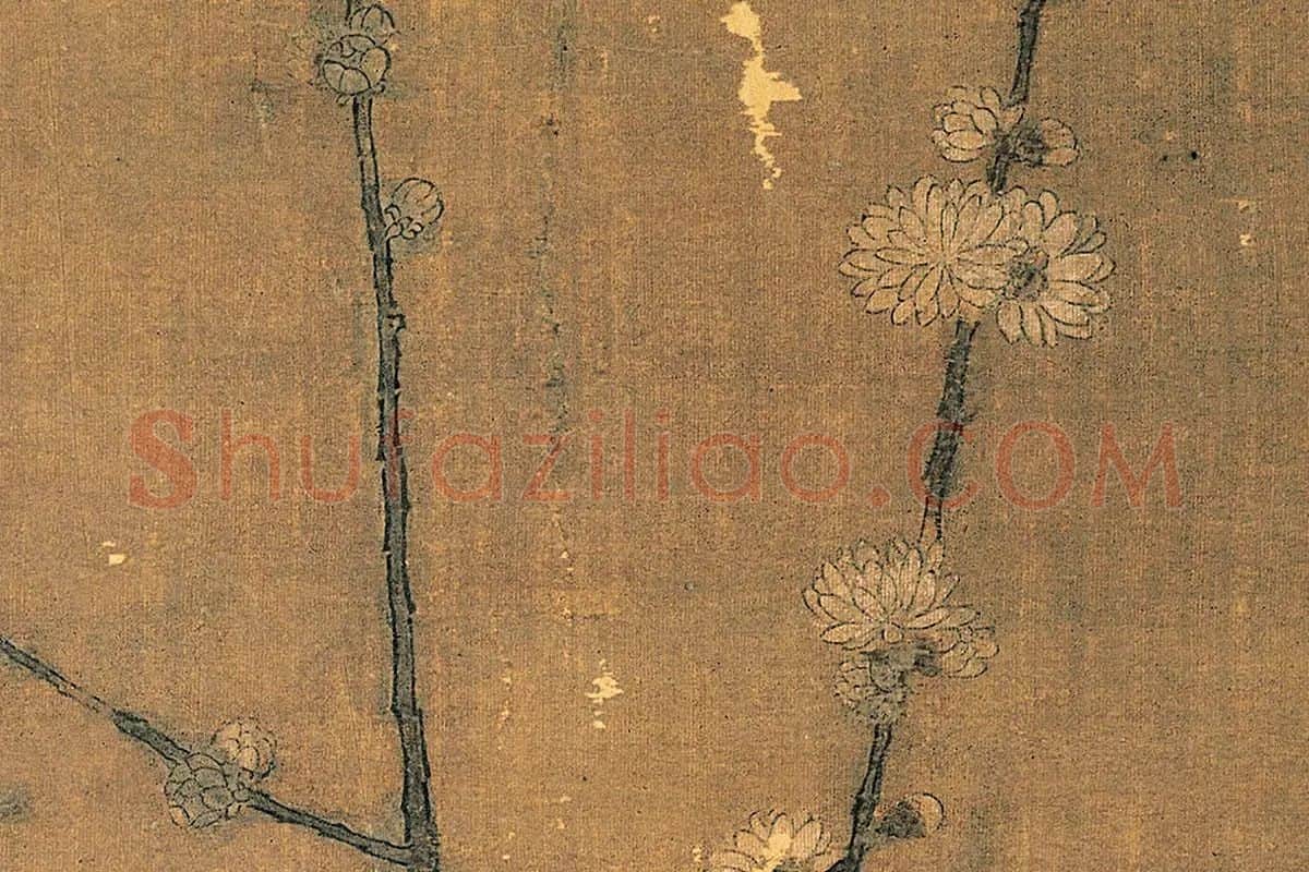 赵佶花鸟画《腊梅山禽图》局部 (4)