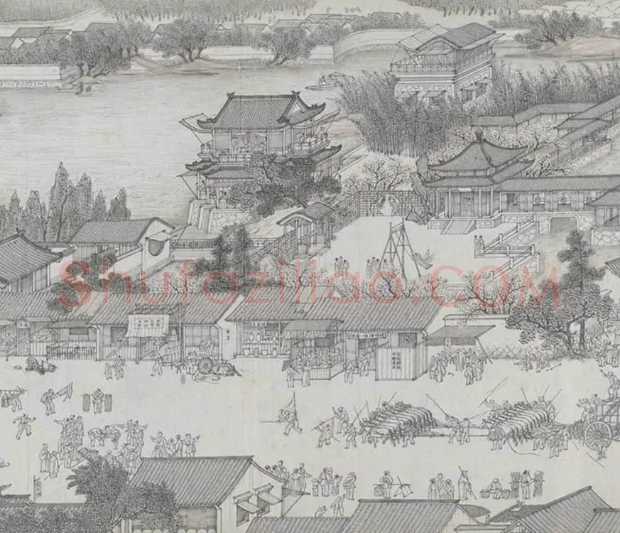 清代沈源清明上河图全卷_13