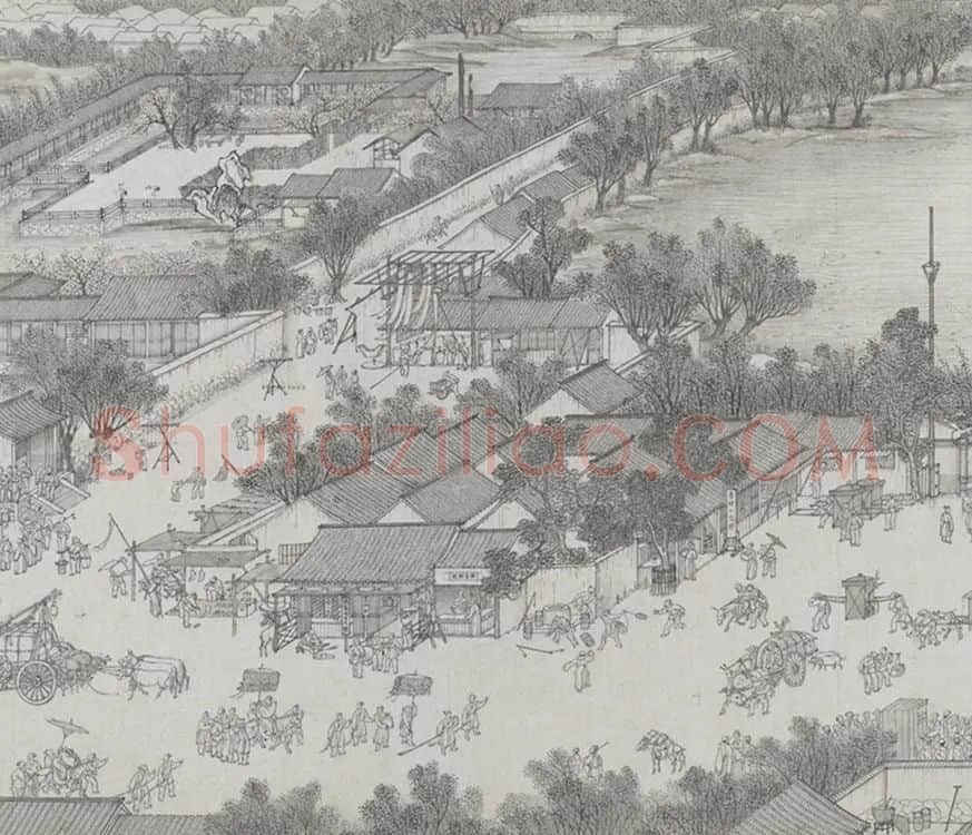清代沈源清明上河图全卷_14