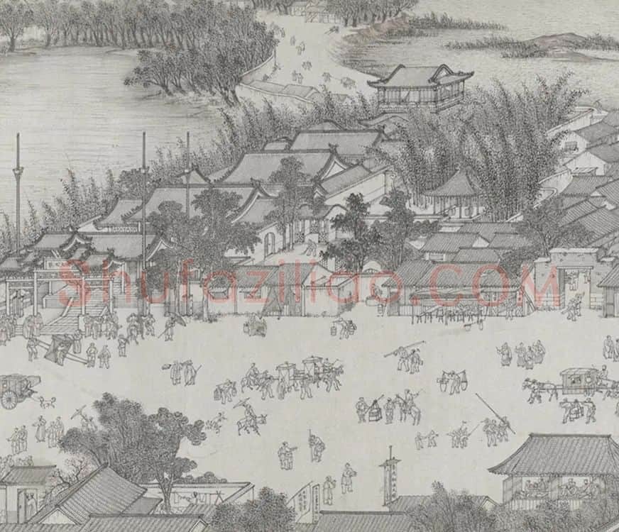 清代沈源清明上河图全卷_15