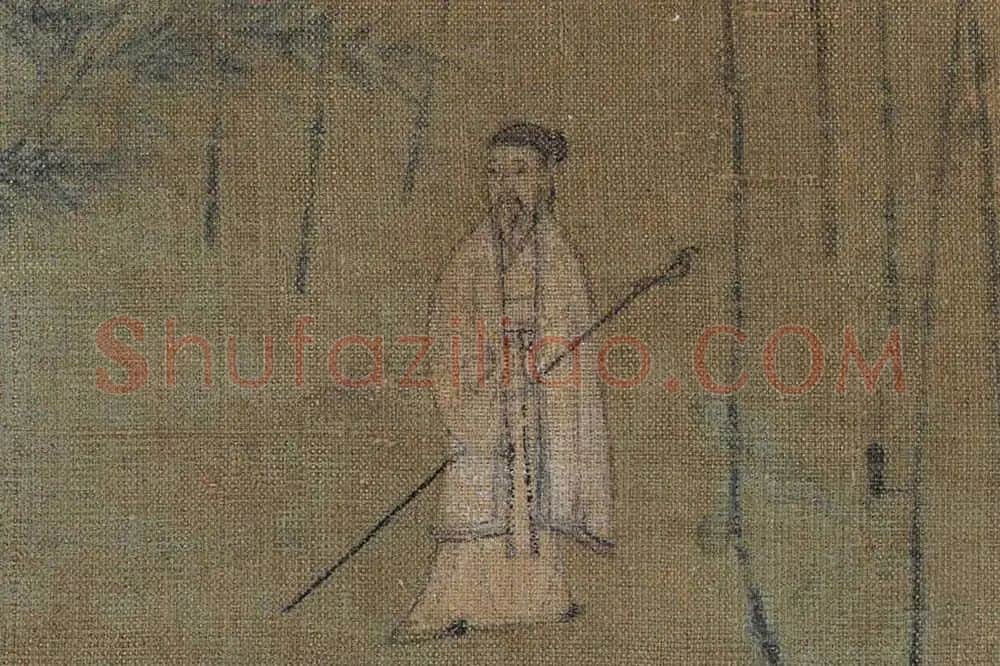 赵孟頫绘画作品《自写小像》局部 (1)