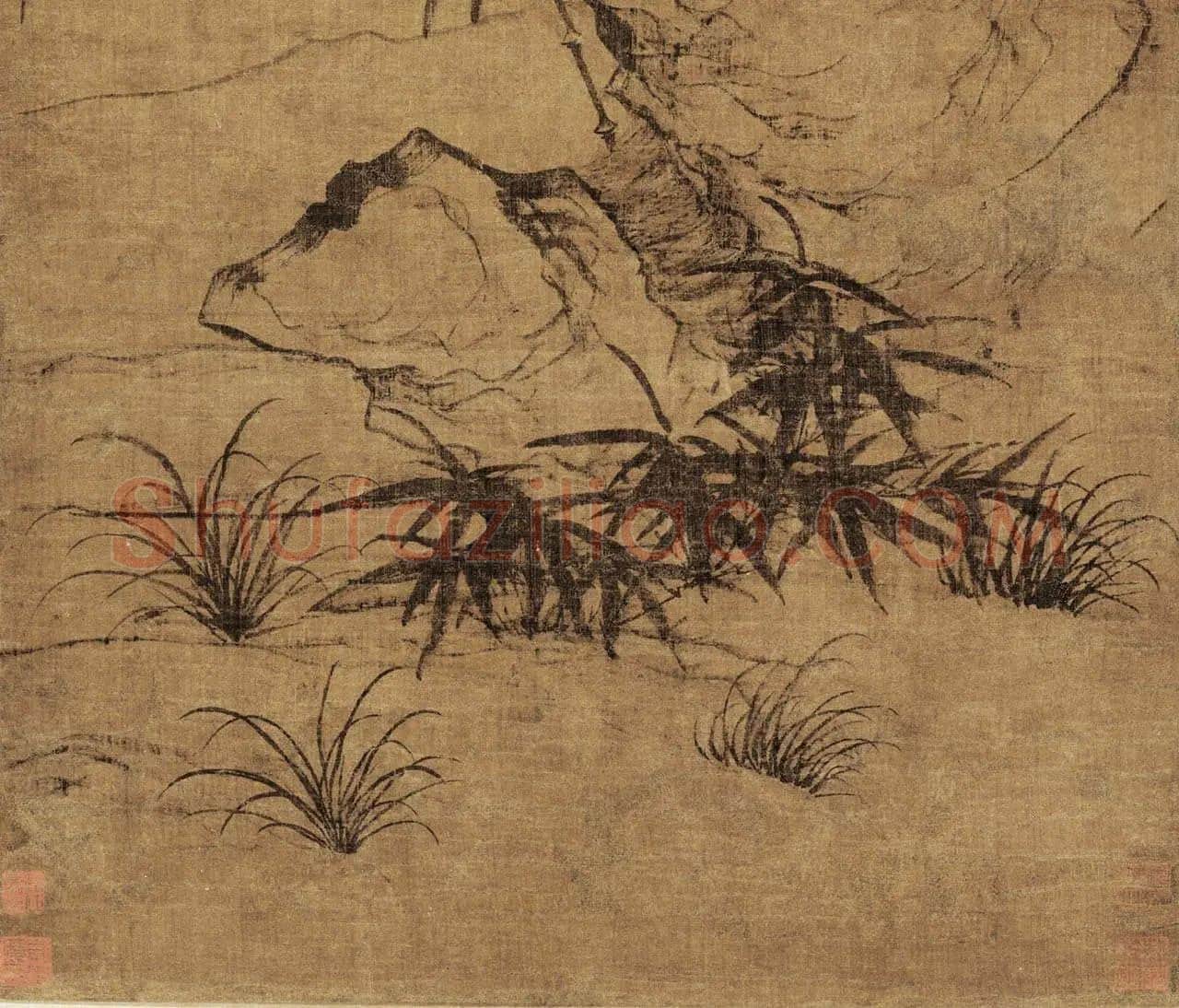 赵孟頫《竹石图》高清大图_03
